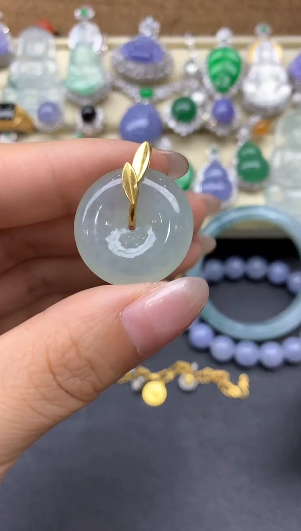 【闪购商品】翡翠颈饰18K金镶嵌88-中国好珍宝