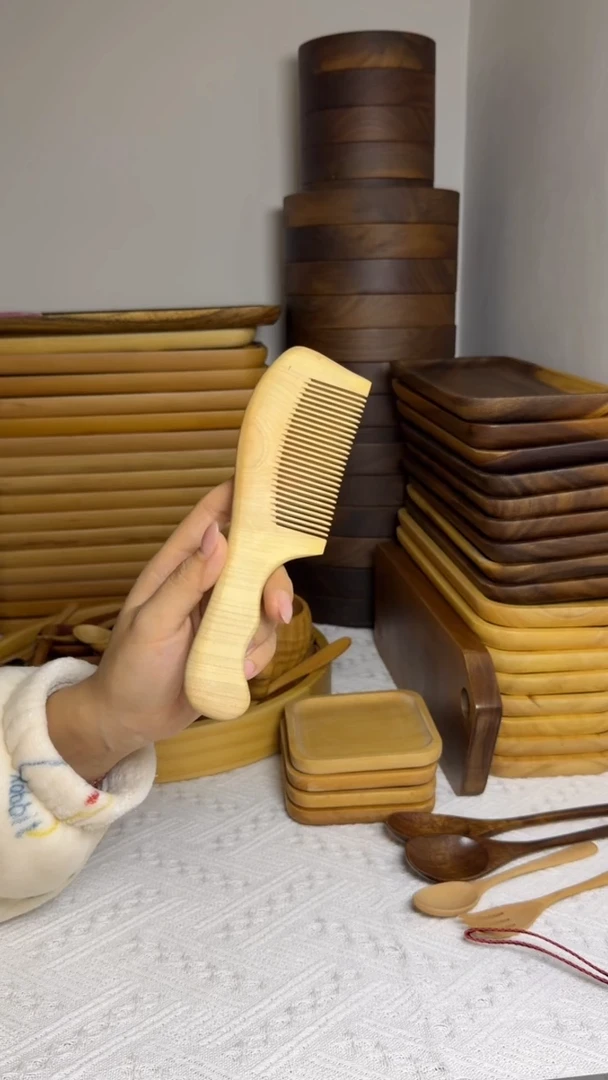 木18.5cm崖柏木梳