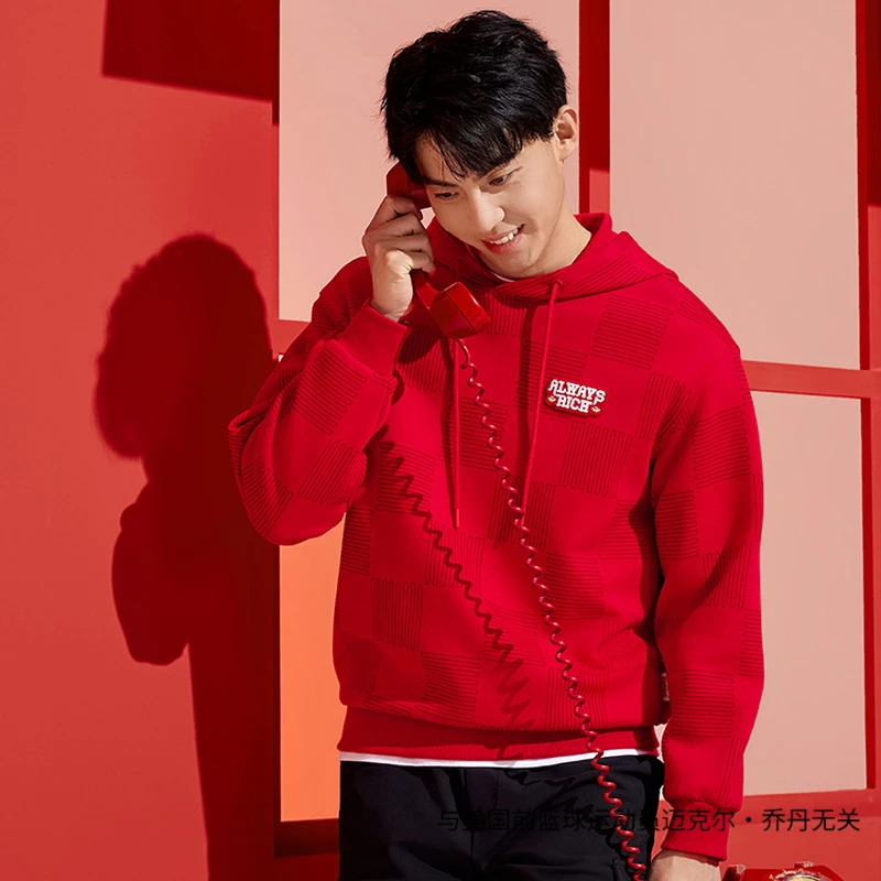 乔丹运动卫衣男士2025新款连帽套头衫时尚潮流卫衣QDLWD3251617B