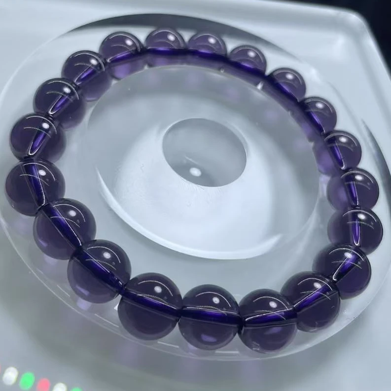 精品紫水晶抛光手链
