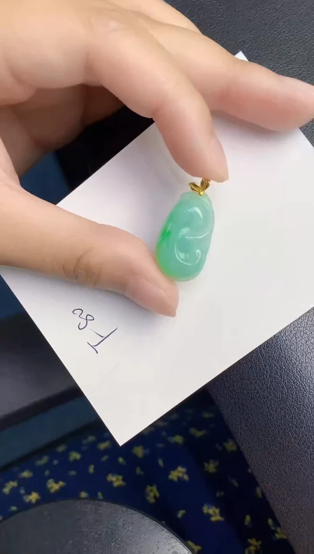 翡翠18K金镶嵌颈饰0000000000