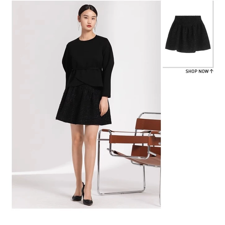 velwin蔚雯春季新款通勤风黑色柔软百搭气质时尚上衣女MESS53ZA06