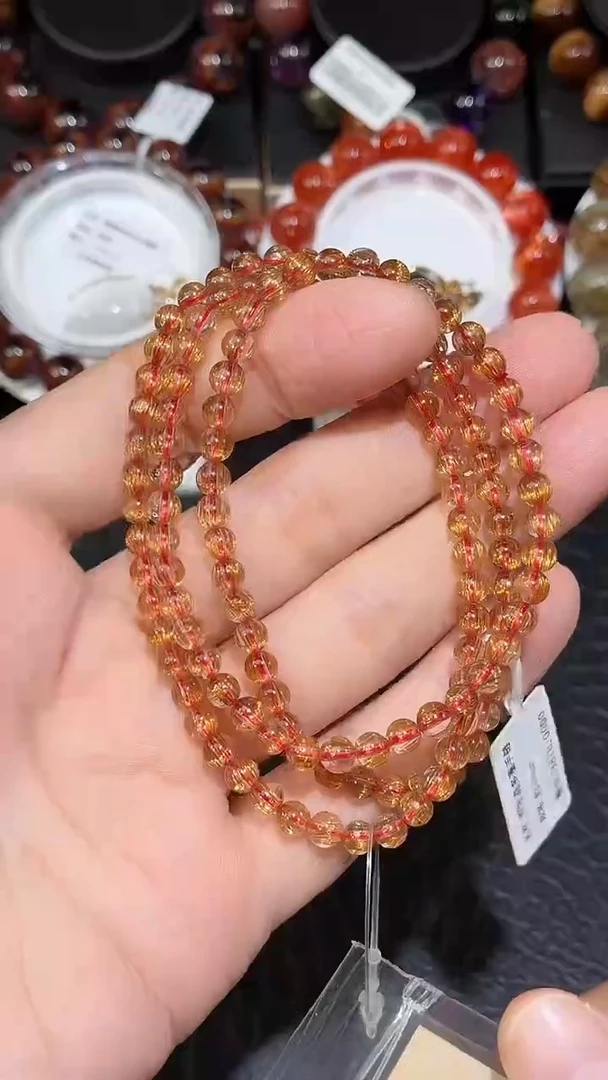 未镶嵌手链水晶金铜发多圈手链A4