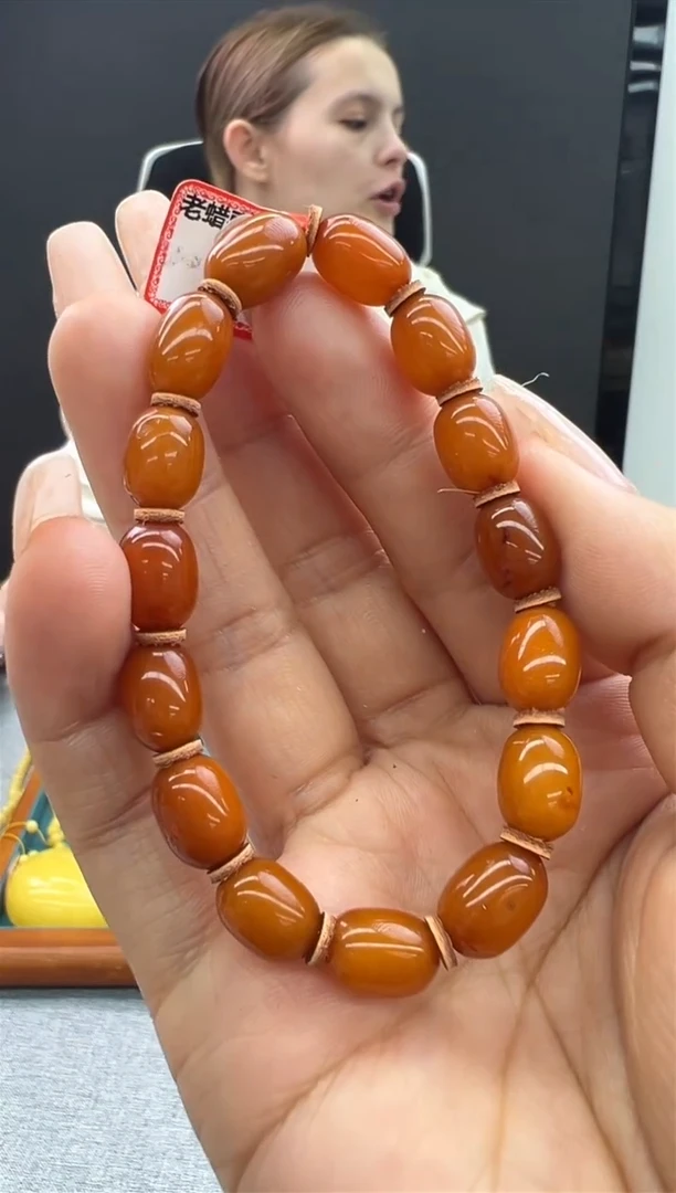 【闪购商品】琥珀手链未镶嵌606秒拍号