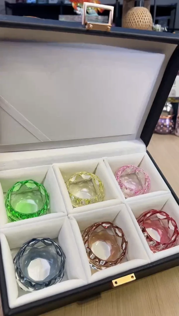 154von水晶茶杯套六