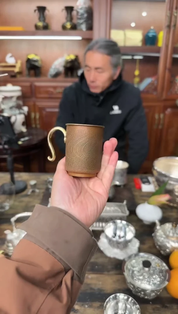 紫铜精工手工肌理感主人杯