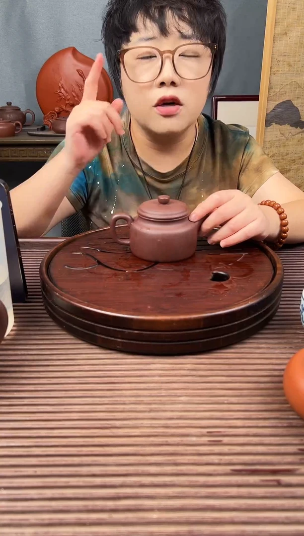 茶壶紫砂羊角山 紫泥 德钟