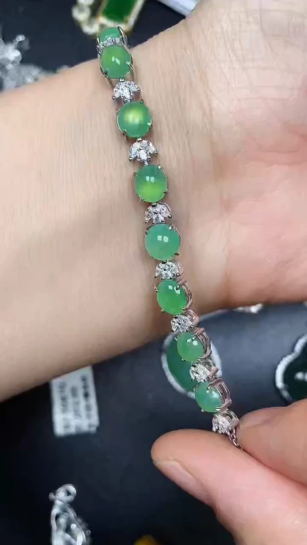 银S925镶嵌戒指翡翠1800