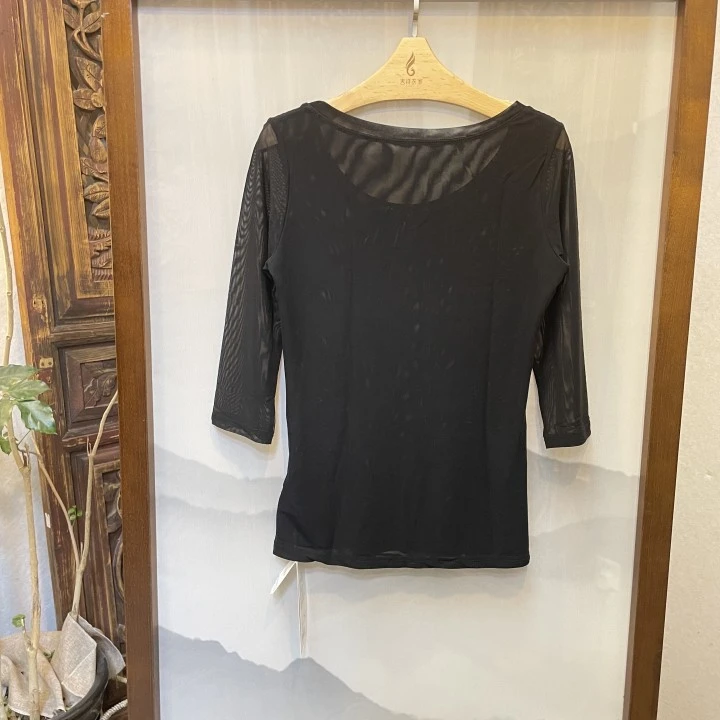 JIXIANGYIJIA/吉祥衣家【大糖姐专属】中袖网纱袖打底衫633115865