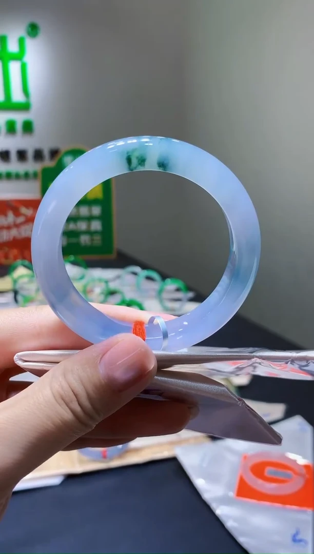 未镶嵌手镯翡翠k15天然缅甸A货翡翠54正圈总价15万定金2万拆单