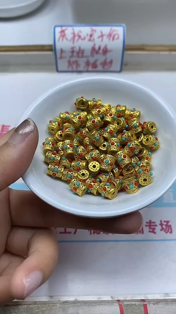 玛瑙/玉髓散珠合金M840 桶珠8*8mm6个9.9元