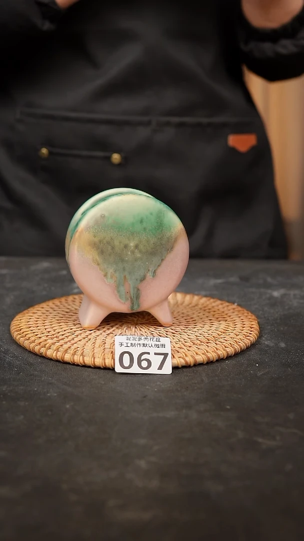 【闪购商品】瓷片067鼓盆小号口6*4高10