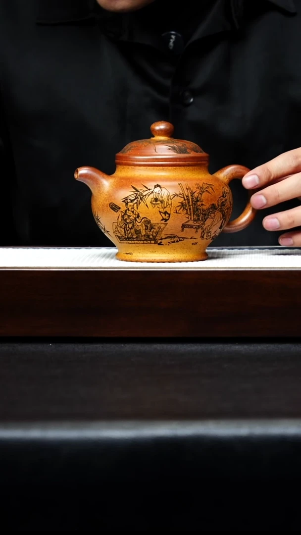 茶壶紫砂宜兴紫砂 掇只 黄金段 李雨瑶h330