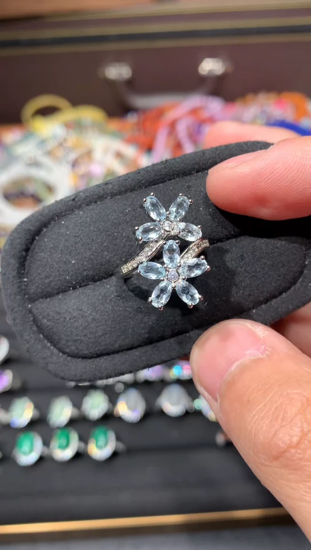 未镶嵌戒圈海蓝宝石F40【多样性发其一】