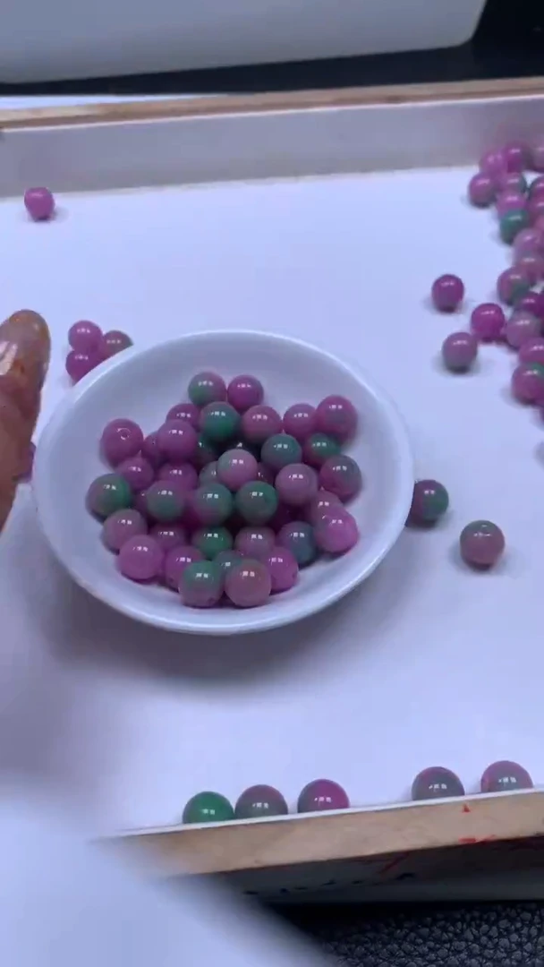 未镶嵌散珠石英质玉E79 春 彩 玉10mm10颗5.8元