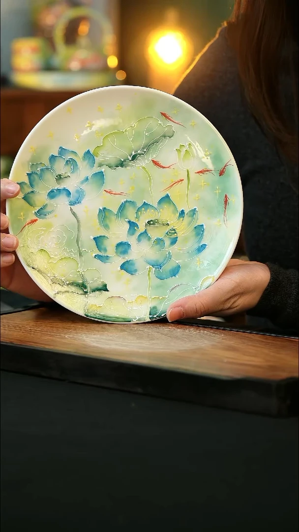 杯手绘心瓷陶瓷浮力