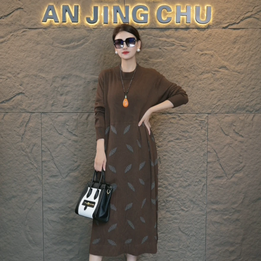 21  AN JING CHU 贵妇既视感显廋透气时尚百搭连衣裙