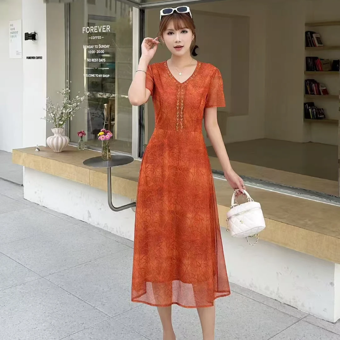 BAOLUOFEIMILI/保罗菲蜜丽2572款时尚优雅气质款连衣裙