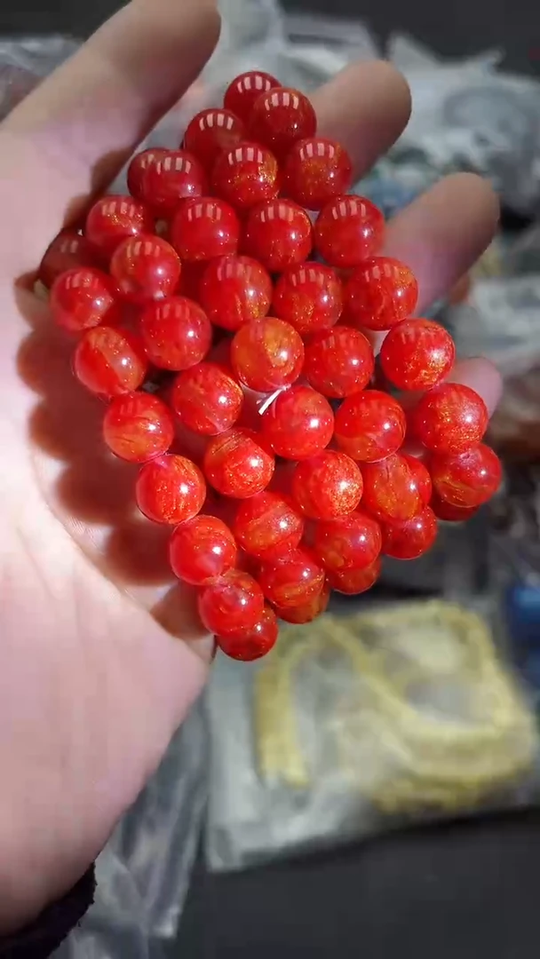 【闪购商品】硅化珊瑚手链未镶嵌55