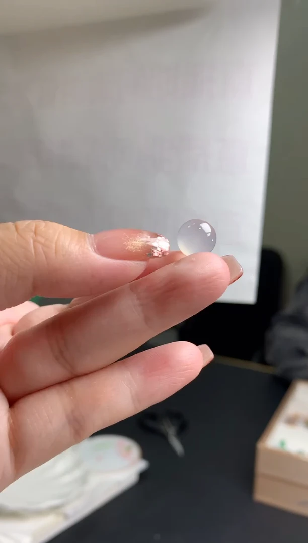 未镶嵌定制翡翠卡9.6mm
