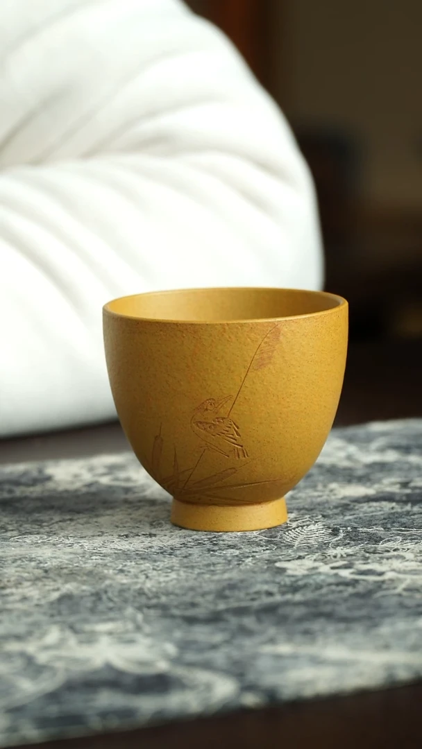 茶杯紫砂27号 黄金段主人杯 宜兴紫砂原矿作品