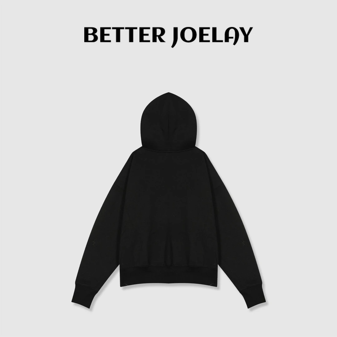 BETTERJOELAY -加绒【南风之旅】时尚套头连帽百搭卫衣运动风KH1355