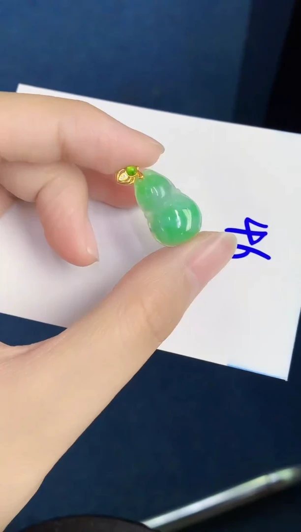 翡翠银S925镶嵌颈饰天然翡翠緬甸A貨