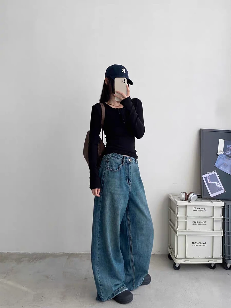 D【瑕疵】薄牛仔裤20801