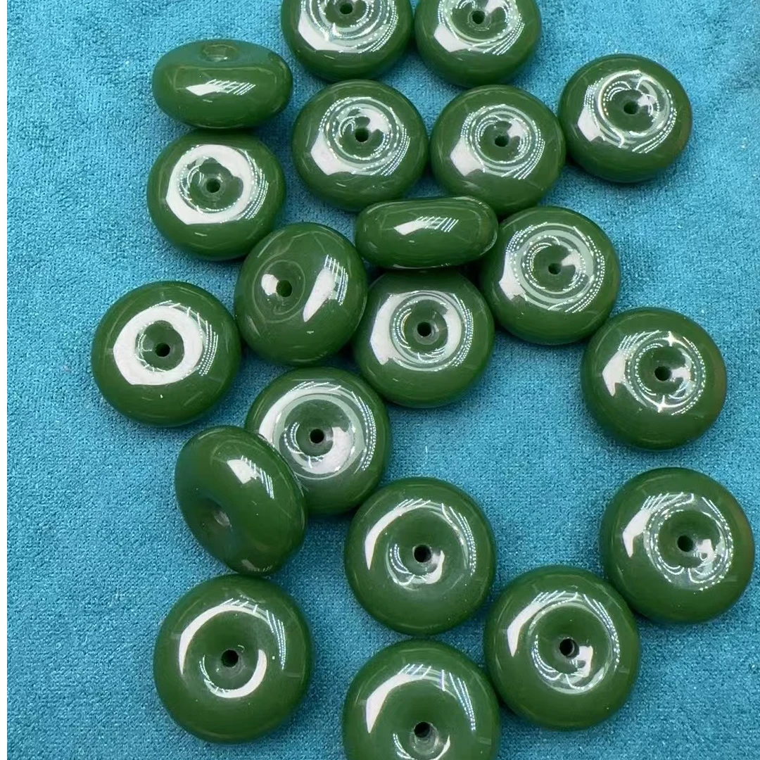 B1和田玉碧玉平安扣+绳子