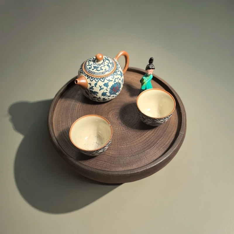【徽府匠心】银杏木茶盘干泡台 一壶多杯