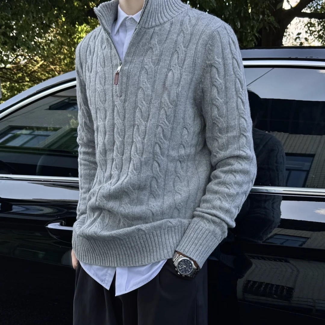 【小马专属】好命哥同款老钱风半拉链羊毛衫-男女同款