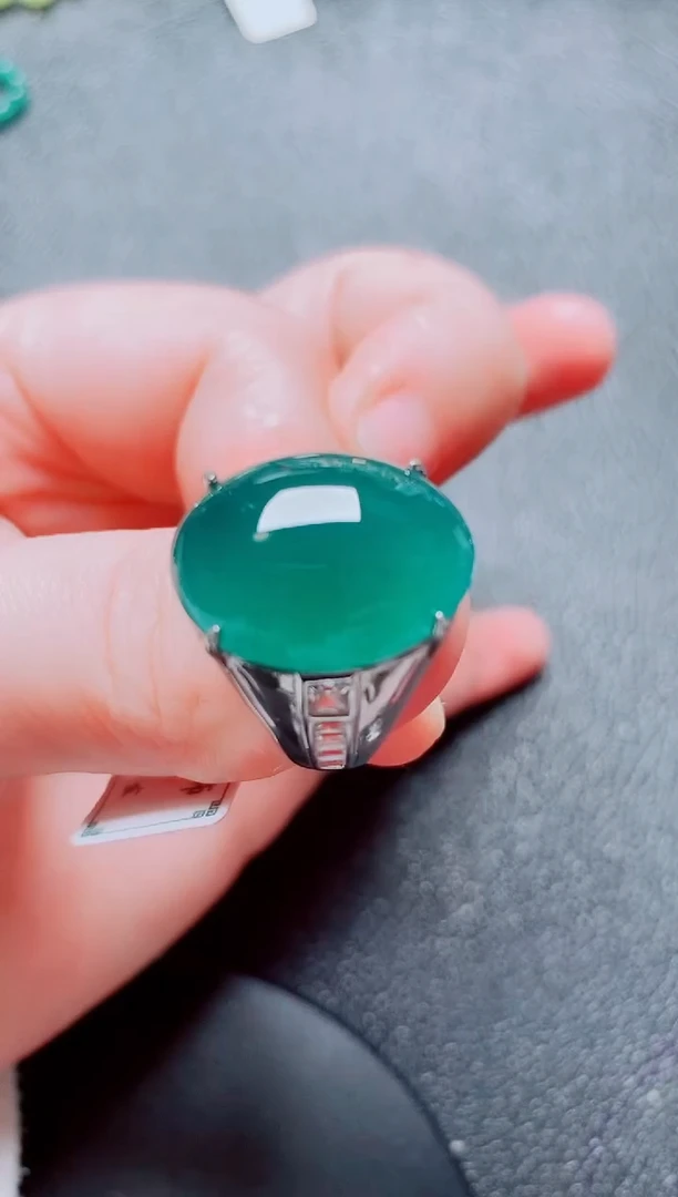 银S925镶嵌戒指翡翠1111