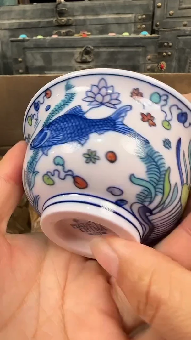 摆件陶景德镇陶瓷主人杯