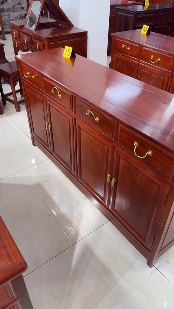 花梨木类家具策**腾刺猬餐边柜148*40*80四门四抽