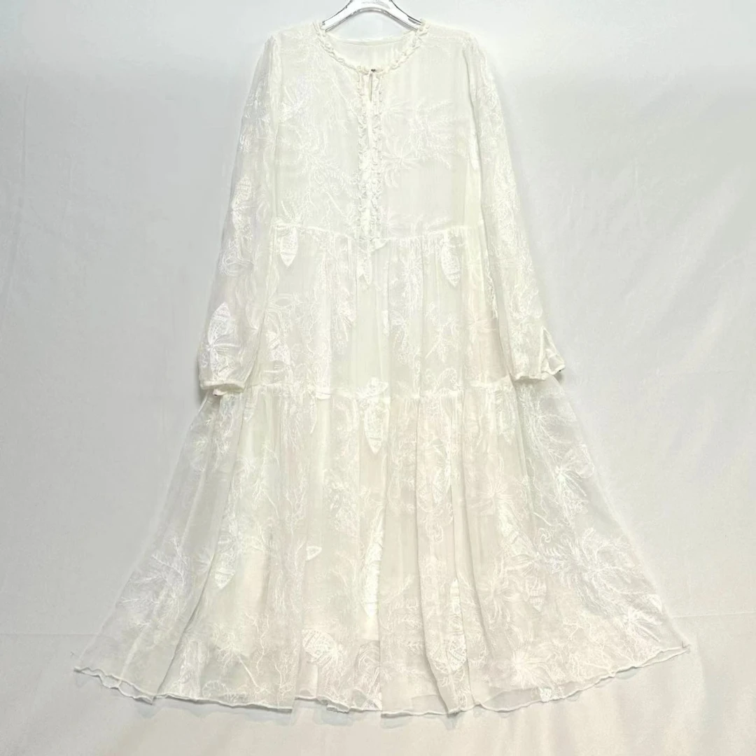 【2025-禾枫表弟】重磅100桑蚕丝连衣裙YR23C136