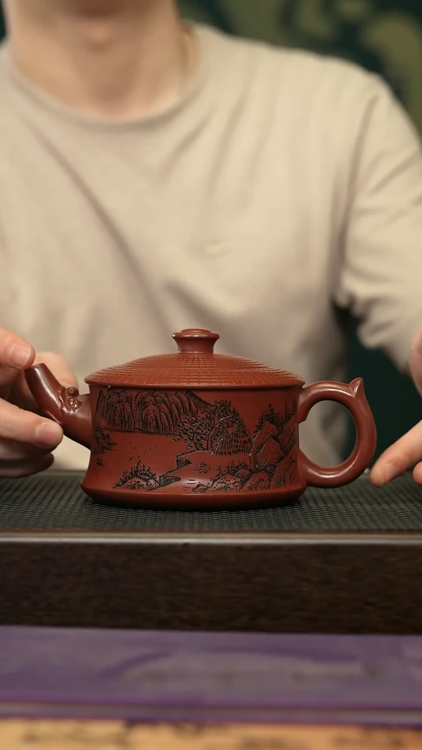 茶壶紫砂宜兴原矿 手工 紫砂壶容量440CC