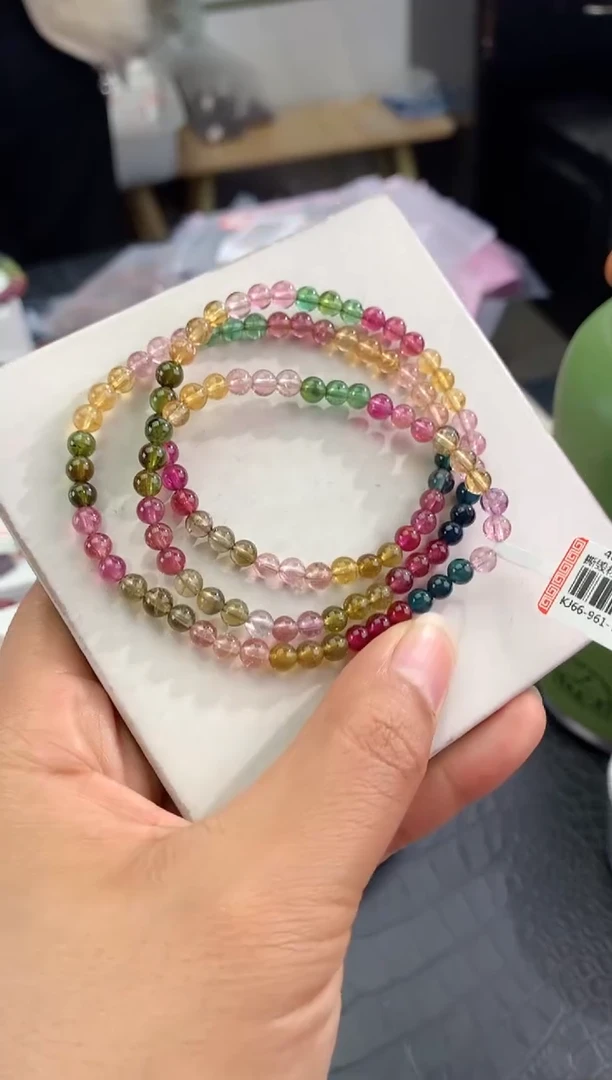 未镶嵌手串碧玺多样性发一条