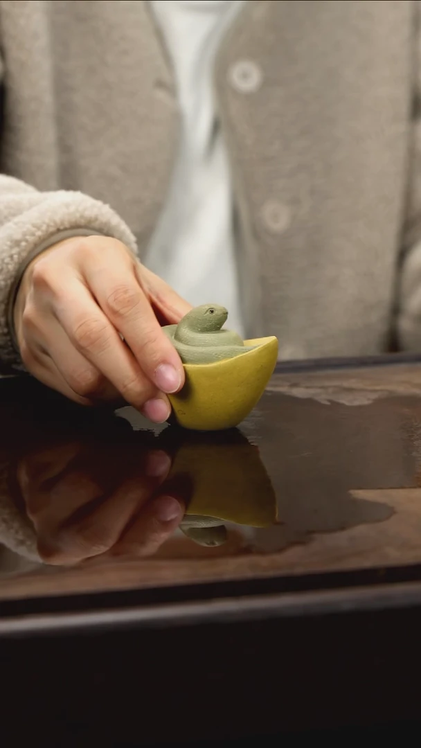 紫砂茶宠紫砂元宝蛇