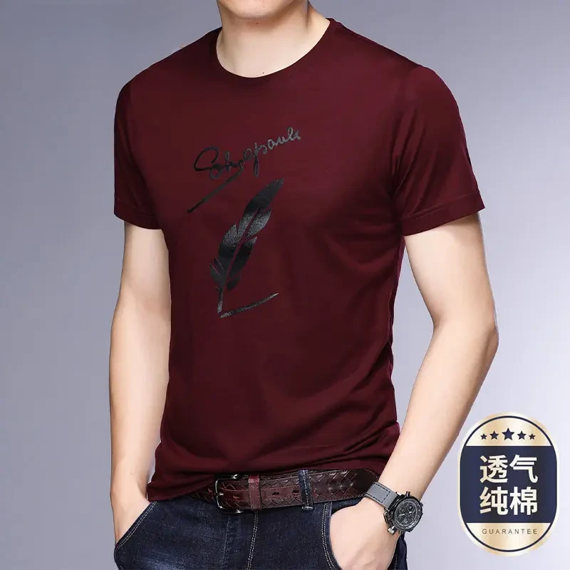 Louis Fordea/路易弗狄短袖T恤男士夏季薄款男装时尚潮流衬衫