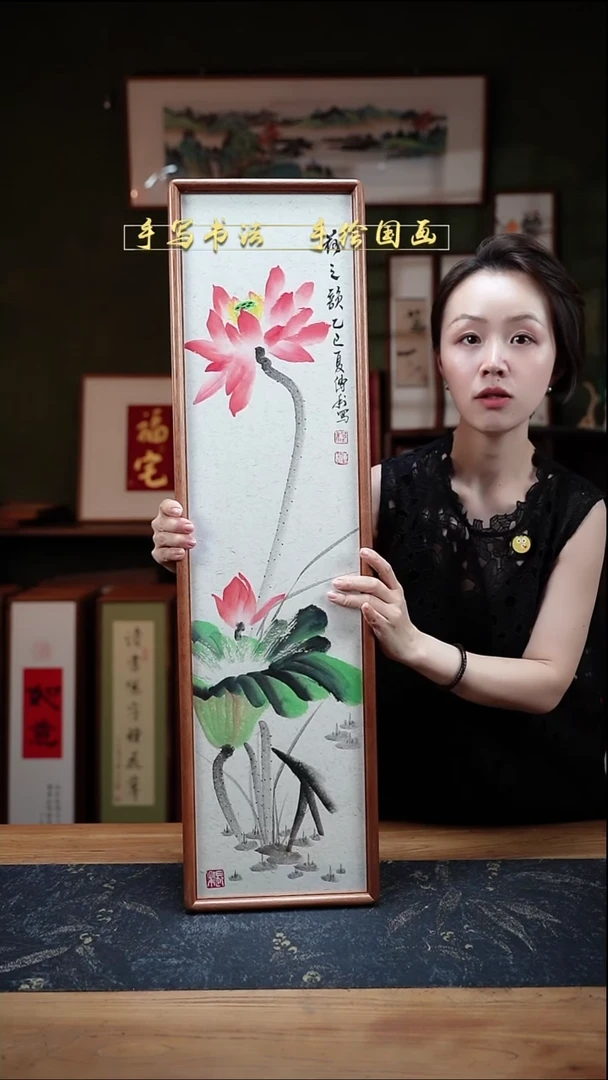 国画CL柿子52×52㎝事事如意手绘同款实木