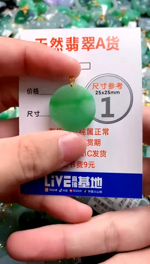 颈饰18K金镶嵌翡翠1053757647