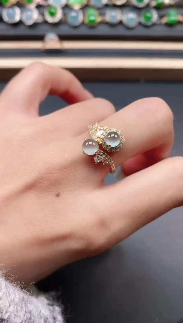 银S925镶嵌戒指翡翠1111