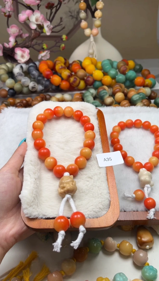 菩提根/象牙果手串瑕A35圆珠手持14+mm不售后