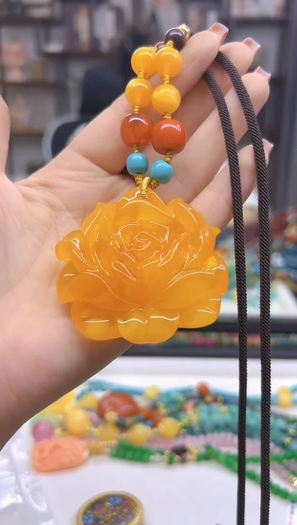 【闪购商品】蜜蜡毛衣链未镶嵌DIY款M385