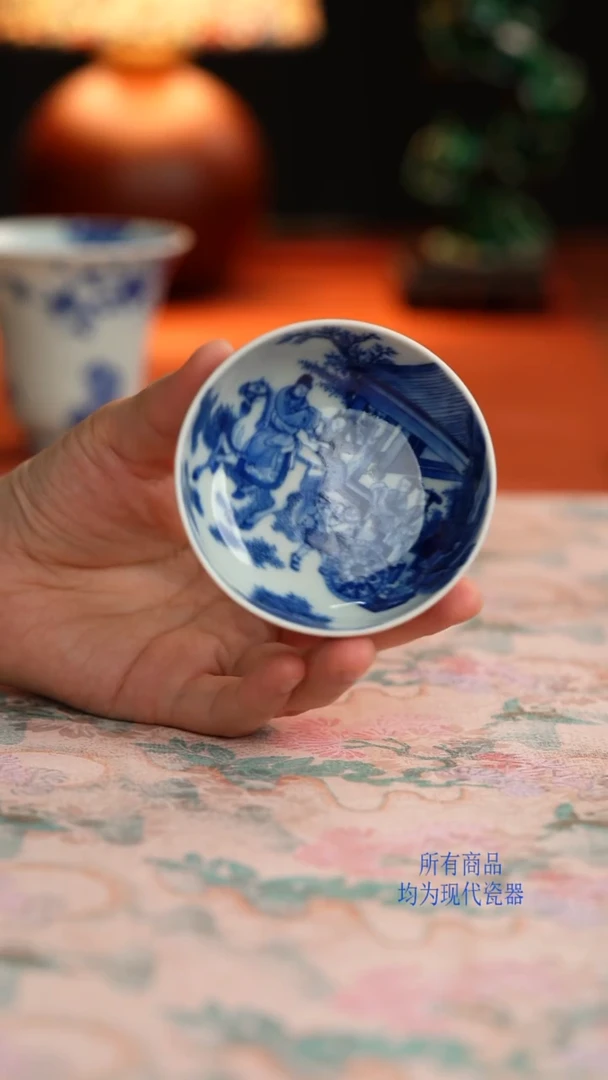 天心雅器长亭送别卧足杯