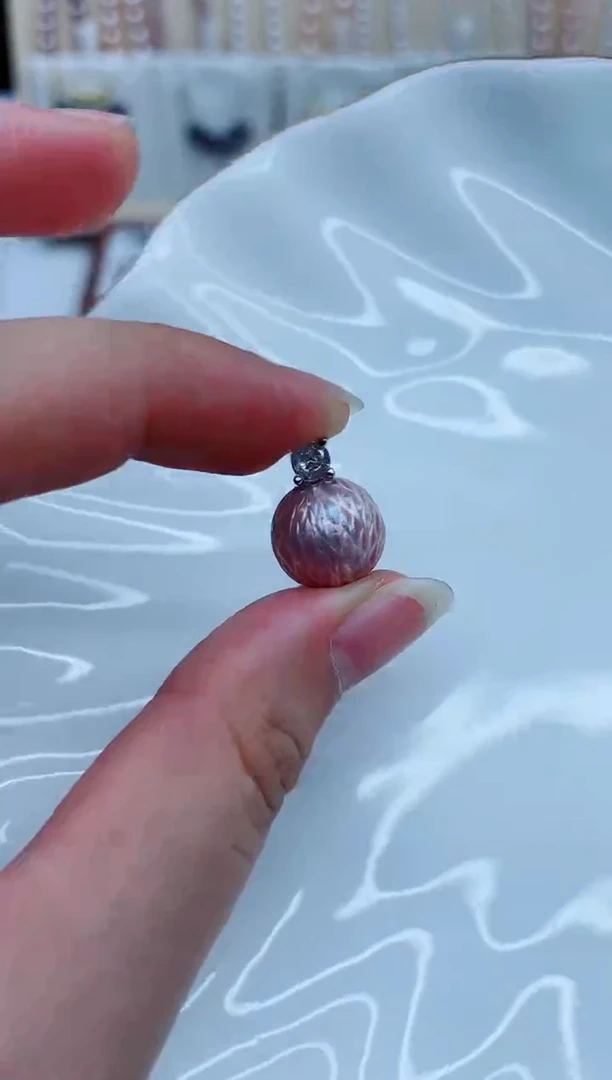 淡水珍珠银S925镶嵌吊坠(不含链)吊坠