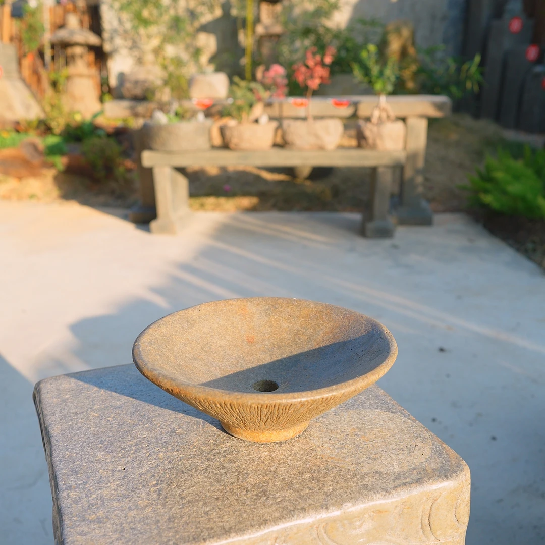 院景翁圆形薄碗形花盆花器 户外庭院摆件