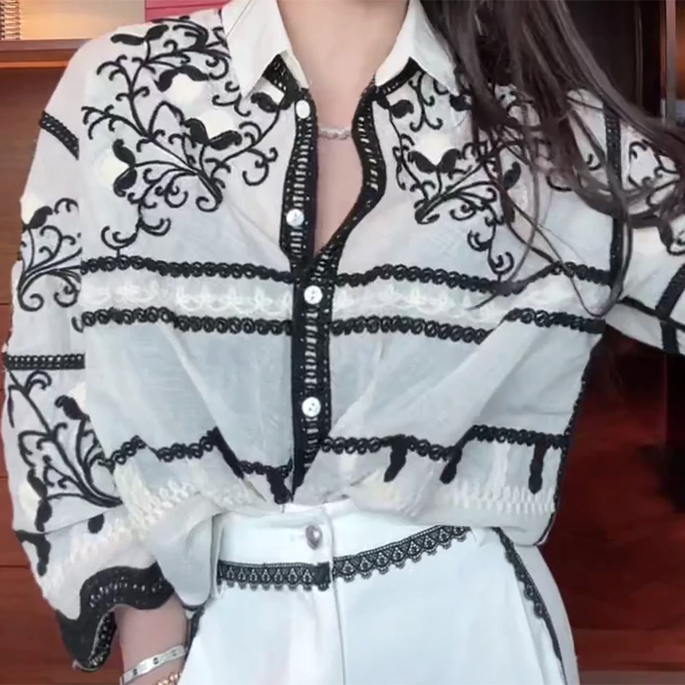 山茶漫野】高级感百搭时尚上衣气质长袖小众设计感显瘦韩版