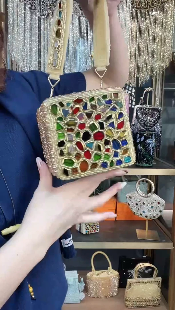 织物珠韵恒泽重工串珠手提包直播间女神专拍