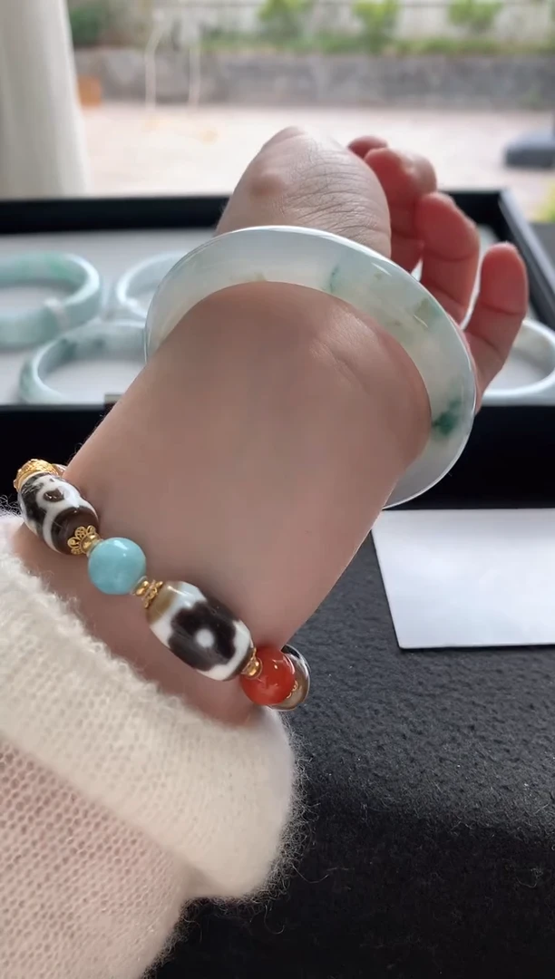 未镶嵌手镯翡翠59.2正圈买断Y4561